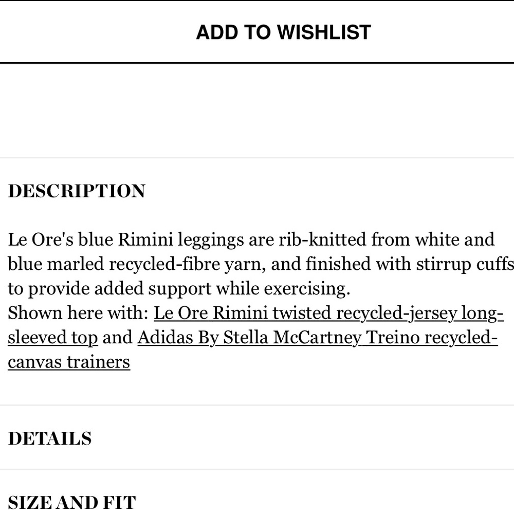 NWT Le Ore Rimini Stirrup Cuff Blue Marled Leggings Size Small - Picture 7 of 14